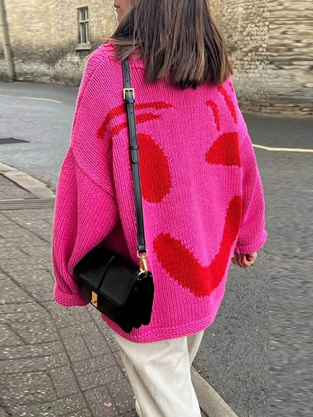 NOUVEAU RICHE Happy Sunday Feel Good Strickpullover für gemütlichen Komfort