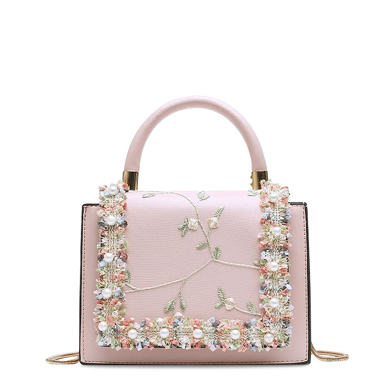 NOUVEAU RICHE Vegan Leder Handtasche Für Damen Mit Goldfarbenen Metallakzenten Und Weichem Innenfutter Ideal Für Jedes Outfit Rosa