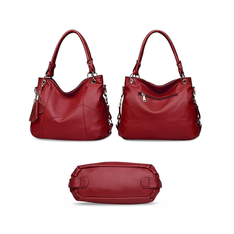 NOUVEAU RICHE Cassandra Tragetasche Aus Hochwertigem Veganem Leder Mit Weichem Polyesterfutter Ideal Für Stilvolle Outfits