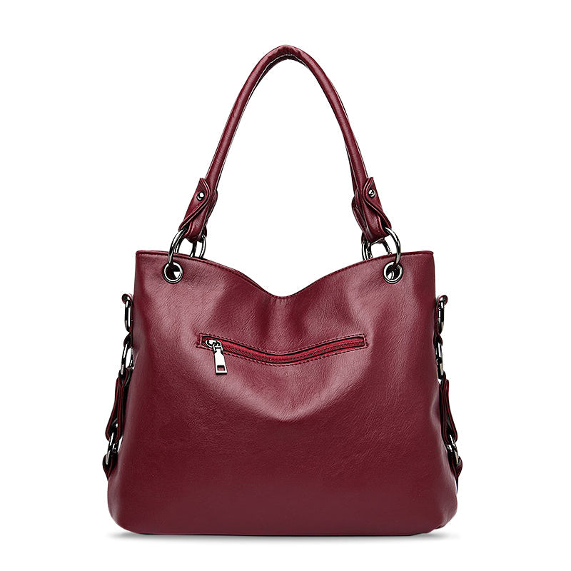 NOUVEAU RICHE Schwarze Handtasche Aus Hochwertigem Veganem Leder Mit Umhängefunktion Stilvoll Und Funktional Für Jeden Anlass