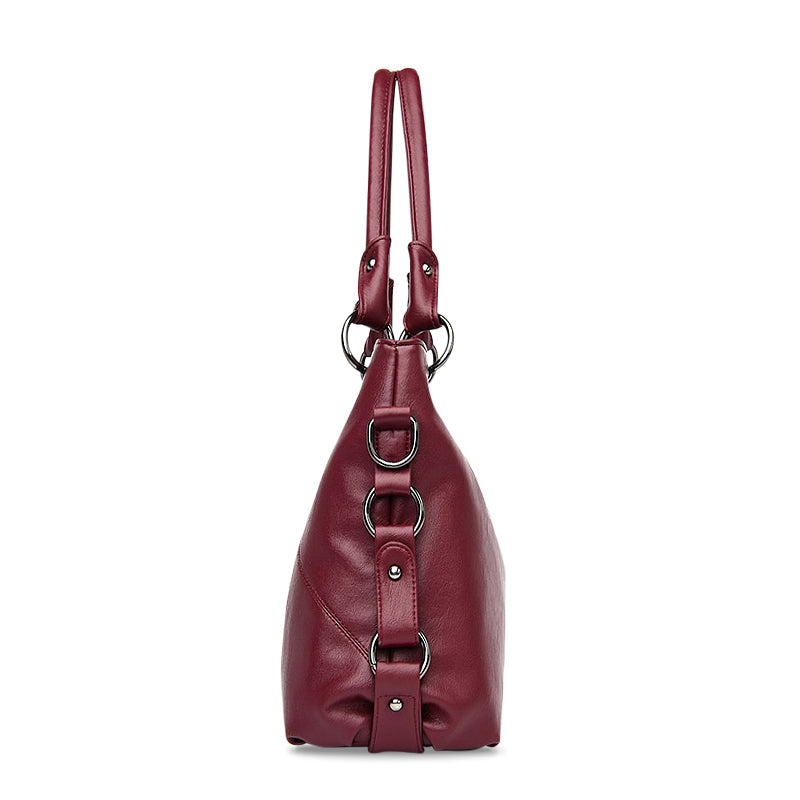 NOUVEAU RICHE Schwarze Handtasche Aus Hochwertigem Veganem Leder Mit Umhängefunktion Stilvoll Und Funktional Für Jeden Anlass