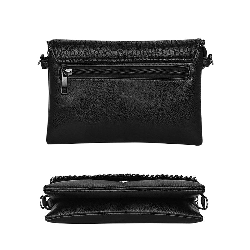 NOUVEAU RICHE Schwarze Vegan Leder Crossbody Bag Mit Weichem Innenfutter Stilvoll Und Funktional Für Jedes Outfit