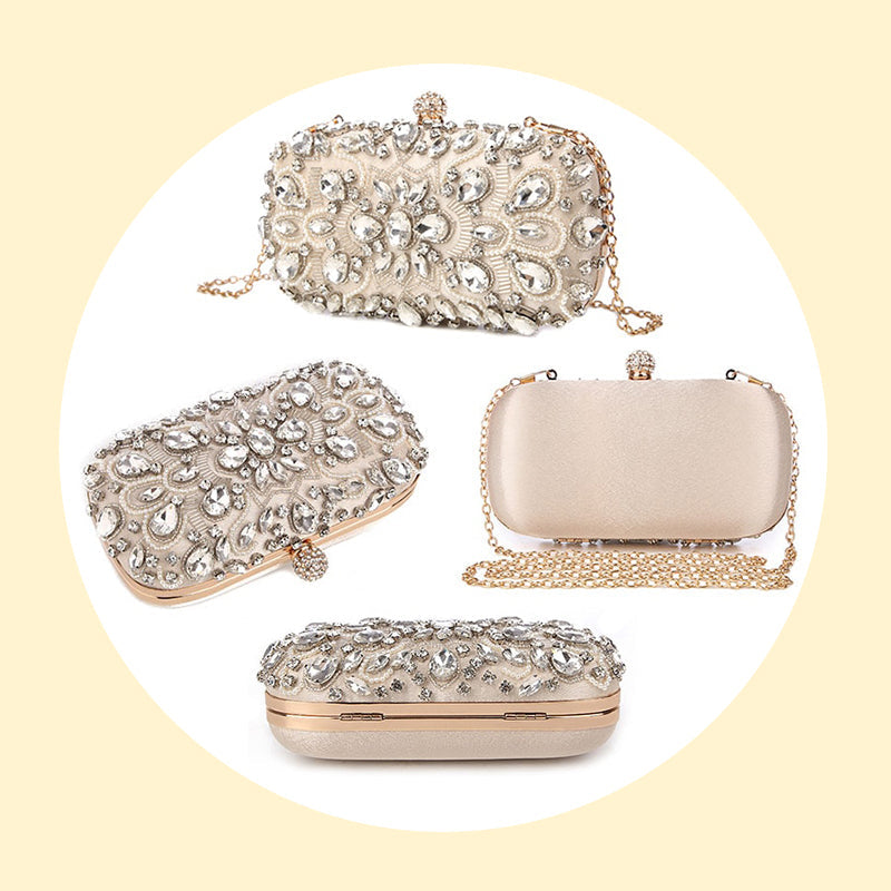 NOUVEAU RICHE Vegan Leder Clutch Tasche Mit Goldfarbenen Metallteilen Und Weichem Innenfutter 19 cm X 9 cm Stilvolles Accessoire Für Jeden Anlass