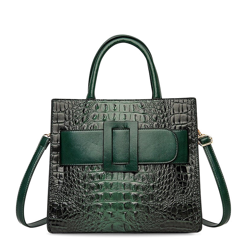 NOUVEAU RICHE Melbourne Handtasche Aus Hochwertigem Veganem Leder Mittelgroße Tragetasche Mit Weichem Innenfutter Ideal Für Stilvolle Outfits grün