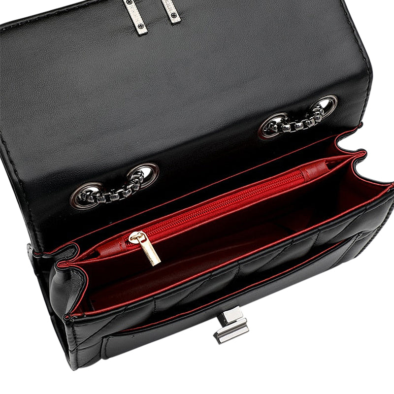 NOUVEAU RICHE Schwarze Crossbody Tasche Aus Hochwertigem Veganem Leder Mit Weichem Innenfutter Stilvolles Und Funktionales Accessoire