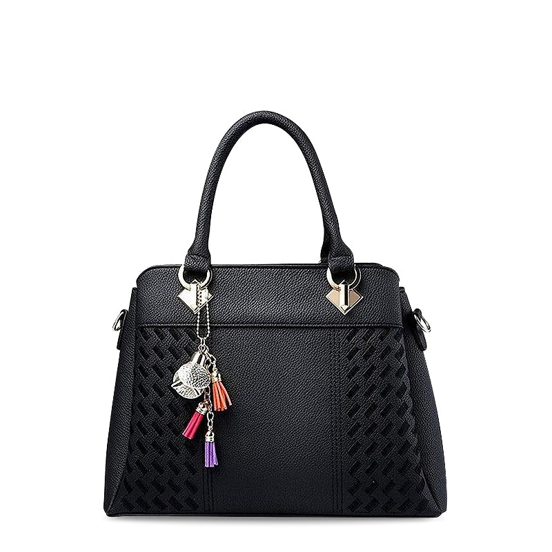 NOUVEAU RICHE Elegante Handtasche Aus Hochwertigem Veganem Leder Mit Weichem Innenfutter Und Goldfarbenen Metallakzenten