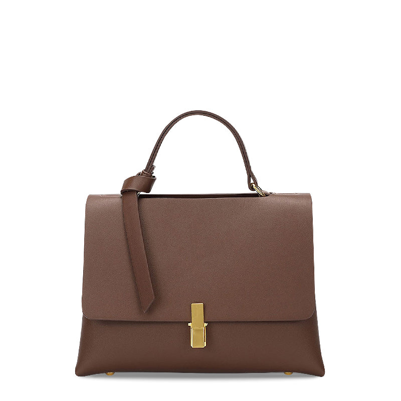 NOUVEAU RICHE Edle Handtasche Aus Hochwertigem Veganem Leder Mit Goldfarbenen Metallelementen Ideal Für Jeden Anlass Kaffee