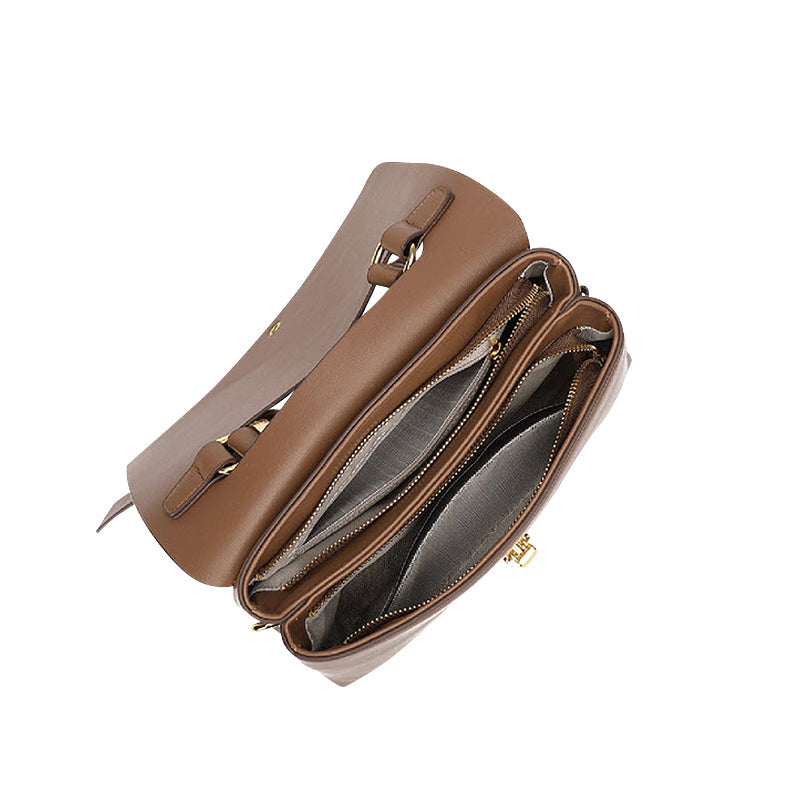 NOUVEAU RICHE Edle Handtasche Aus Hochwertigem Veganem Leder Mit Goldfarbenen Metallelementen Ideal Für Jeden Anlass