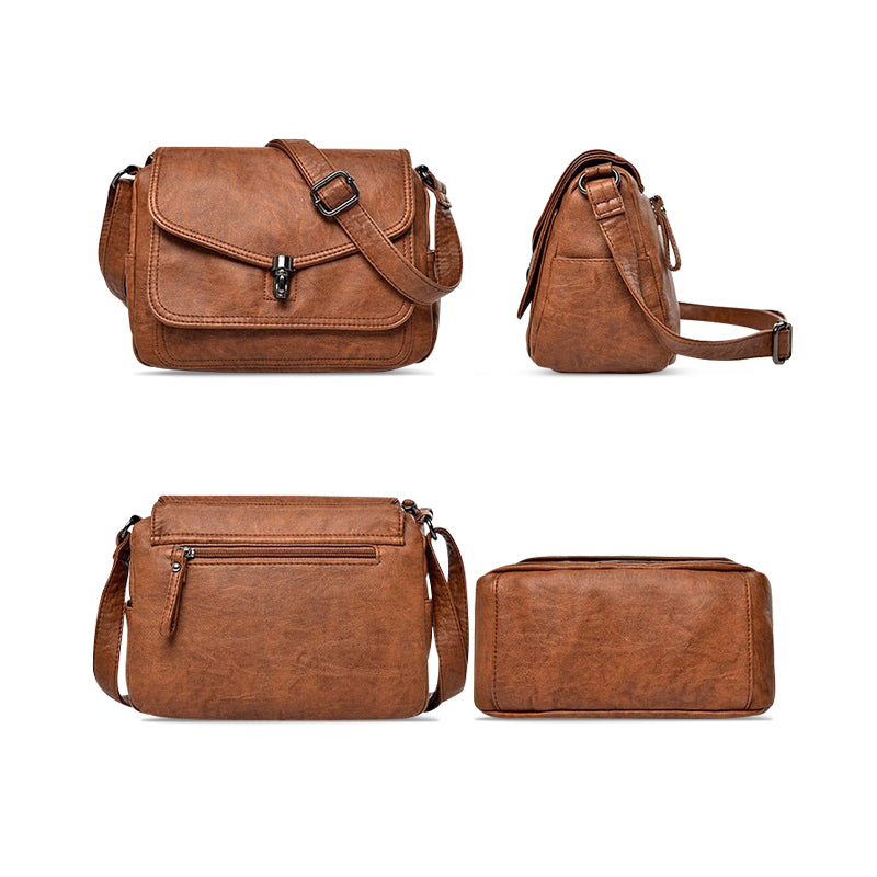 NOUVEAU RICHE Kreuzbody Tasche Aus Hochwertigem Veganem Leder Mit Weichem Innenfutter Und Schwarzer Hardware