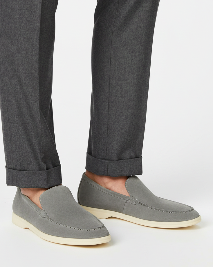 Classic Herren-Loafer aus Wildleder Grau