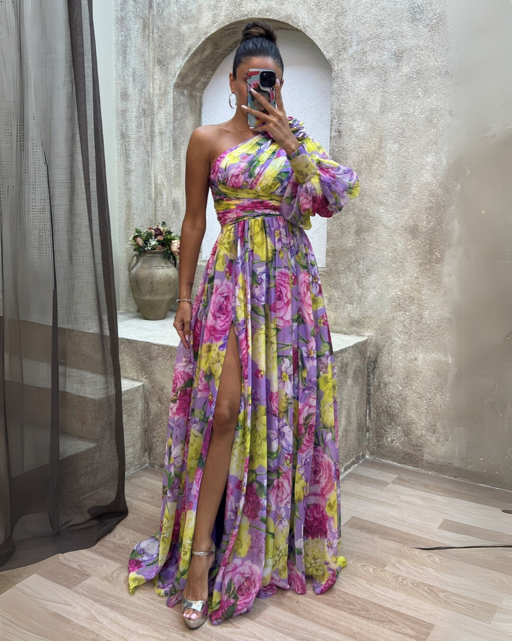 NOUVEAU RICHE Drama Kleid Langarm Fließende Silhouette Elegant Stilvoll