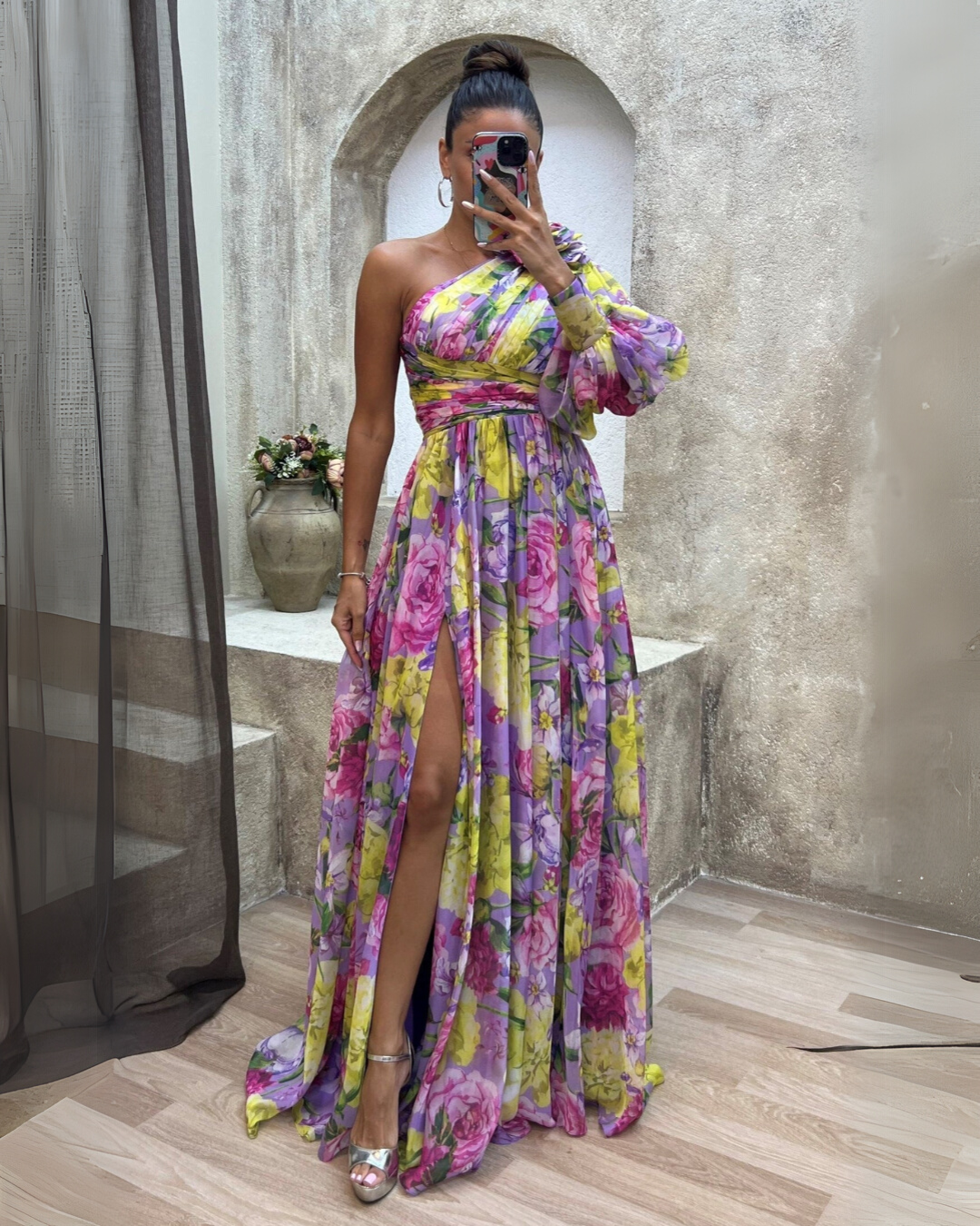 NOUVEAU RICHE Drama Kleid Langarm Fließende Silhouette Elegant Stilvoll