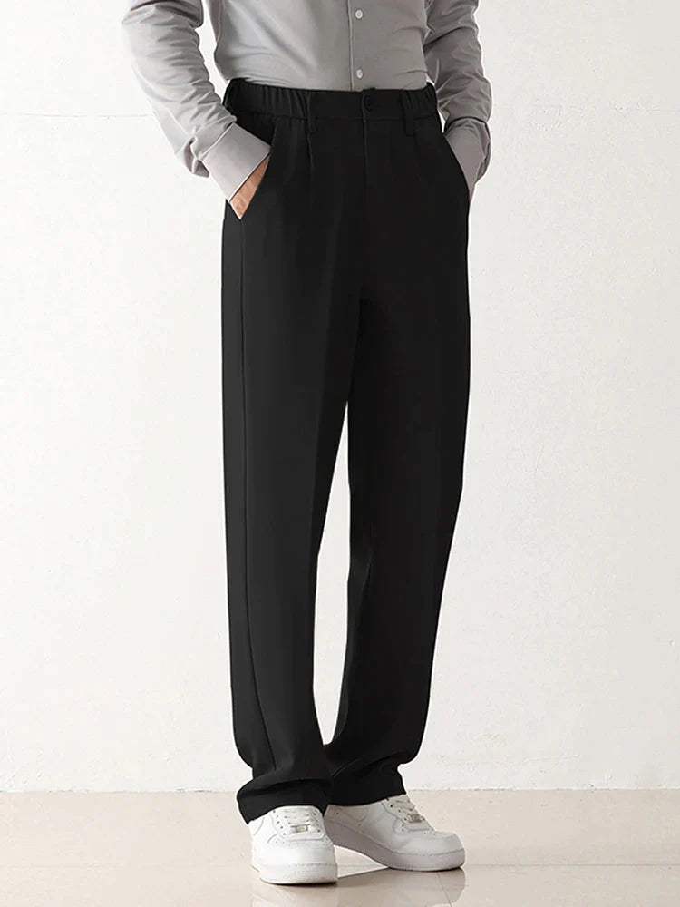 NOUVEAU RICHE Drapierte Formelle Herrenhose Mit Maßgeschneiderter Passform