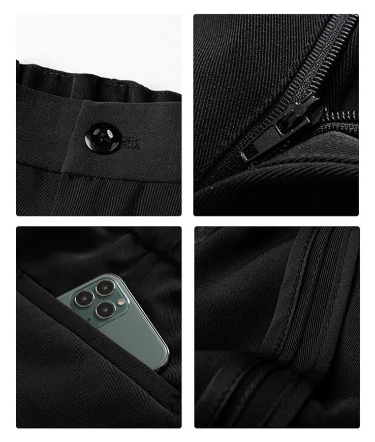 NOUVEAU RICHE Drapierte Formelle Herrenhose Mit Maßgeschneiderter Passform