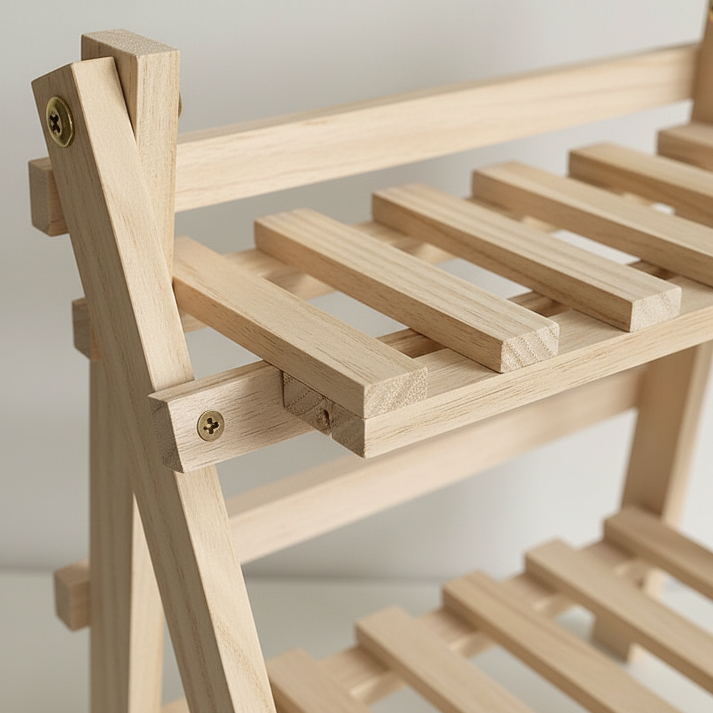 NOUVEAU RICHE Schreibtisch-Organizer aus Holz – Tischregal mit 2 Ablagen für Bücher, Kosmetik & Büromaterial, Weiss oder Holz – ClutterBuster