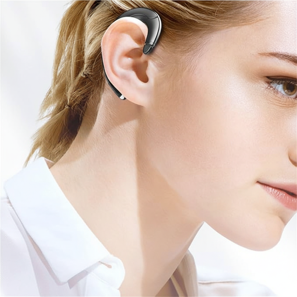NOUVEAU RICHE Klang durch Knochenschall – Open-Ear Knochenschall Kopfhörer für Laufen & Velo, kabelloses Sport Headset – Boneacoustic