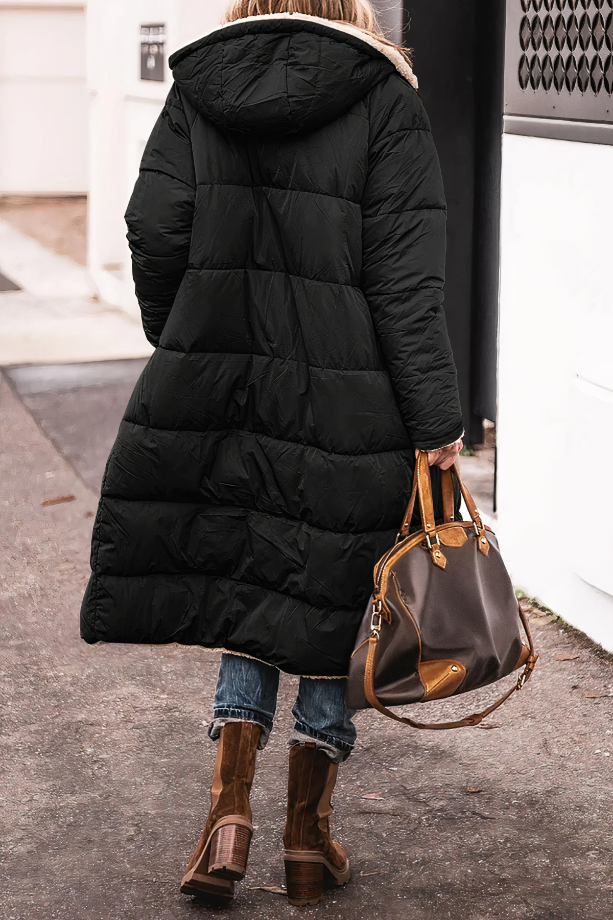 NOUVEAU RICHE Fleecegefütterter Damen Parka-Mantel in Dunkelblau für ultimativen Komfort und Wärme im Winter