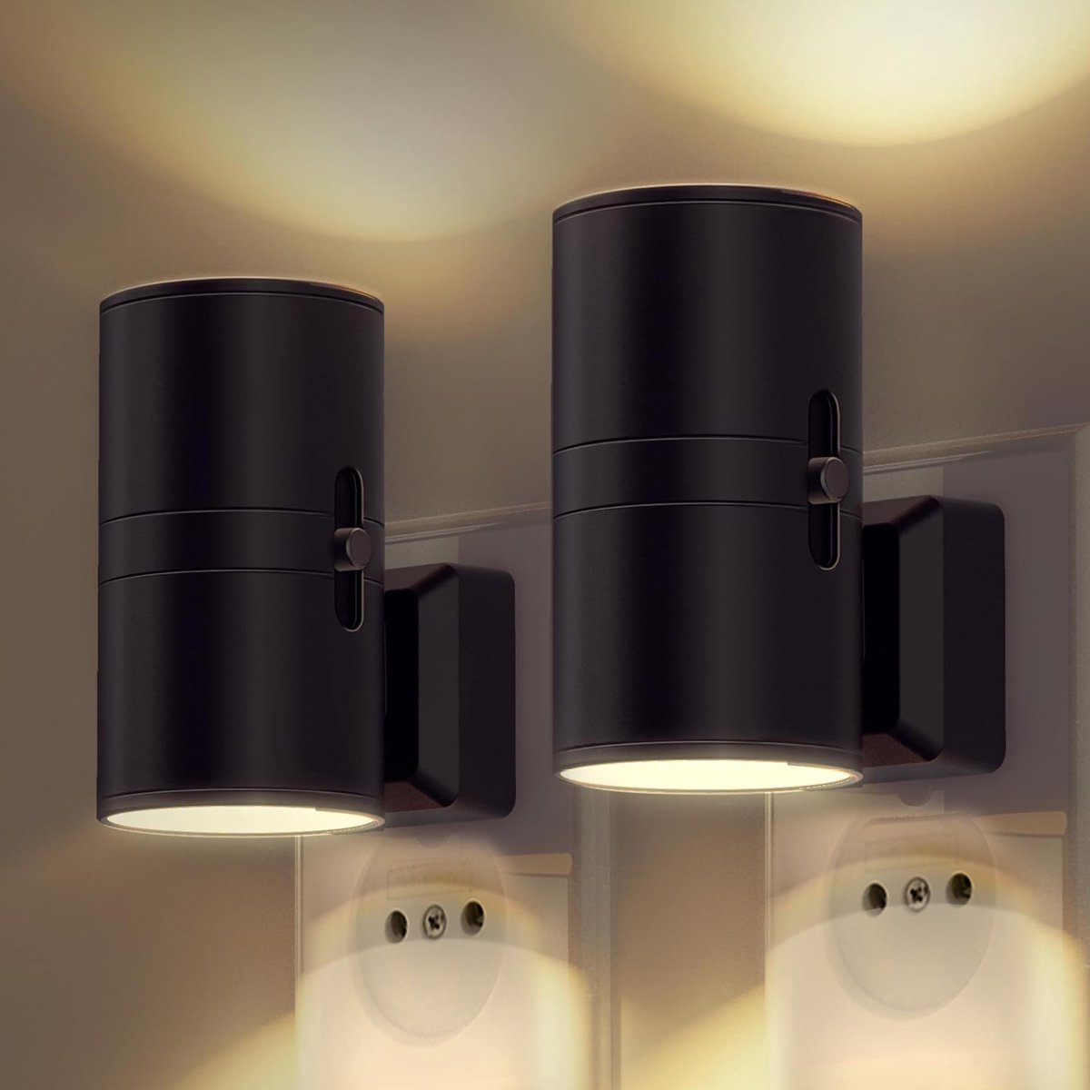 Noční světlo v designu Bauhaus NightLuxe – stmívatelné LED noční světlo se soumrakovým senzorem, teplá bílá 3000K, do chodby a ložnice