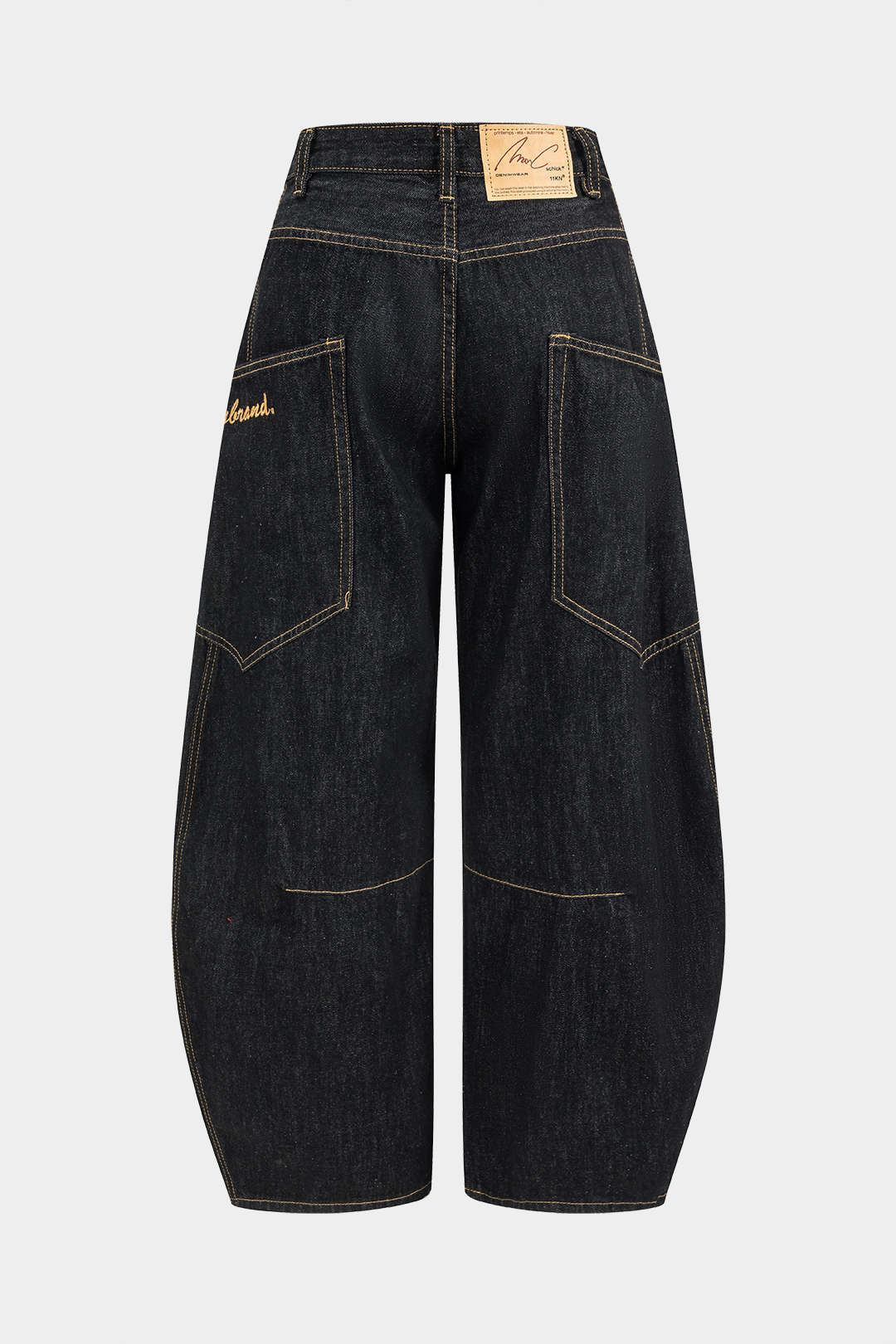 NOUVEAU RICHE Einfarbig Vintage Jeans Mit Verwaschenem Weiten Bein