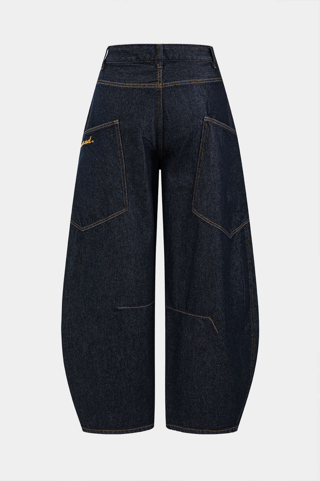 NOUVEAU RICHE Einfarbig Vintage Jeans Mit Verwaschenem Weiten Bein
