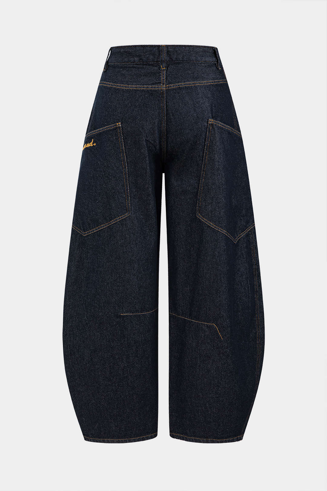 NOUVEAU RICHE Einfarbig Vintage Jeans Mit Verwaschenem Weiten Bein