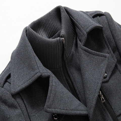 NOUVEAU RICHE Elegante Zweiteilige Herrenjacke Mit Wolle Für Business