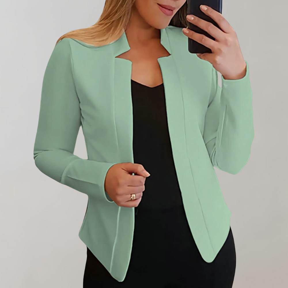 NOUVEAU RICHE Eleganter Damen Blazer Mit Reverskragen Und Leichtem Schnitt Für Stilvolle Outfits Hellgrün