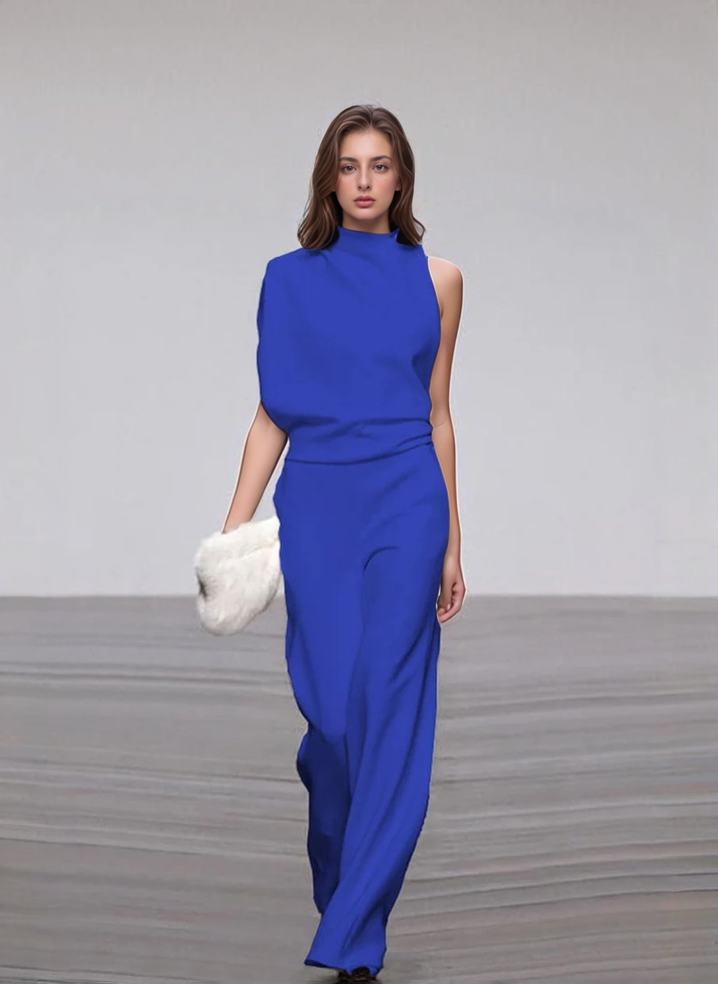 NOUVEAU RICHE Eleganter Ärmelloser Damen Jumpsuit Formelles Einteiler Outfit Für Besondere Anlässe Rosa
