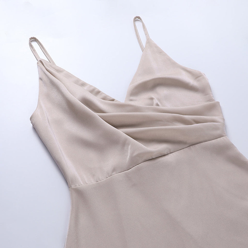 NOUVEAU RICHE Elegantes Damenkleid Mit Tiefem V Ausschnitt Seitenschlitz