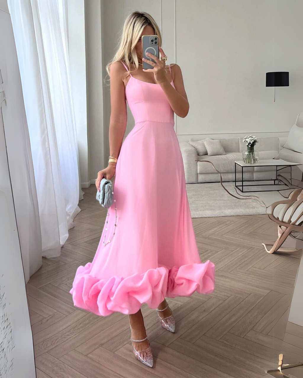 NOUVEAU RICHE Elegantes Twirl Kleid Für Hochzeiten Und Festlichkeiten Rosa