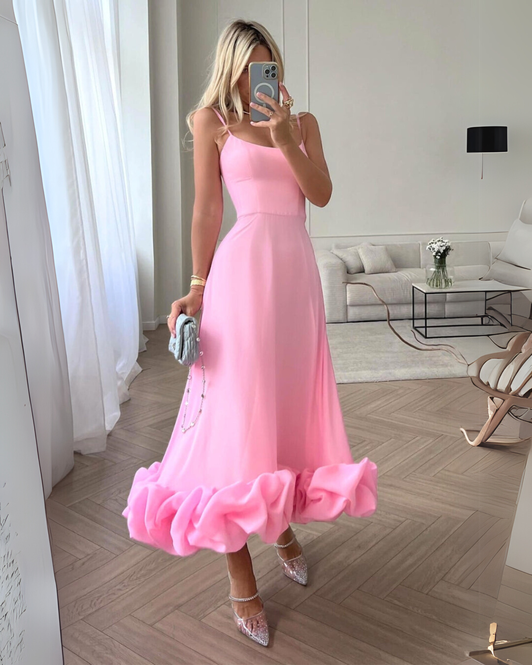 NOUVEAU RICHE Elegantes Twirl Kleid Für Hochzeiten Und Festlichkeiten Rosa