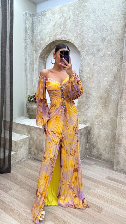 NOUVEAU RICHE Elegantes V Ausschnitt Kleid Damen Schmeichelhafte Passform