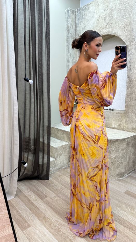 NOUVEAU RICHE Elegantes V Ausschnitt Kleid Damen Schmeichelhafte Passform