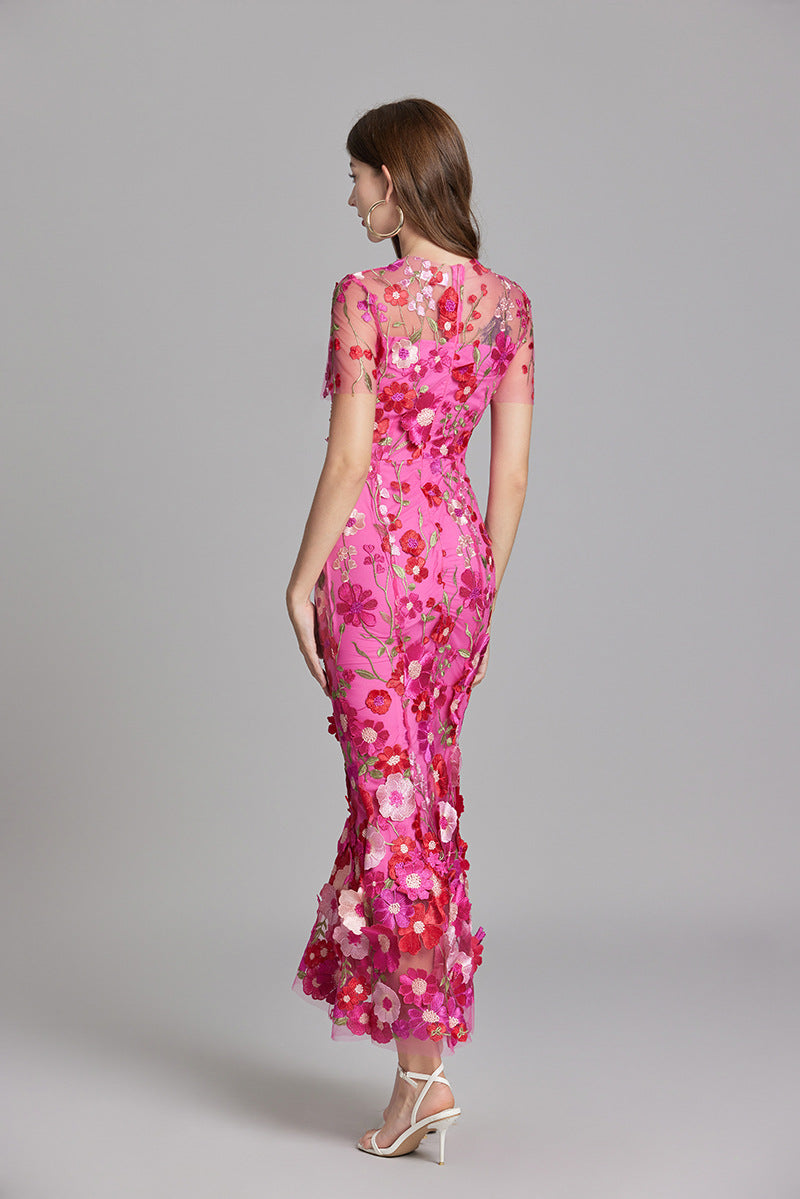 NOUVEAU RICHE Ärmelloses Besticktes Maxikleid Damen Abend Sommerkleid
