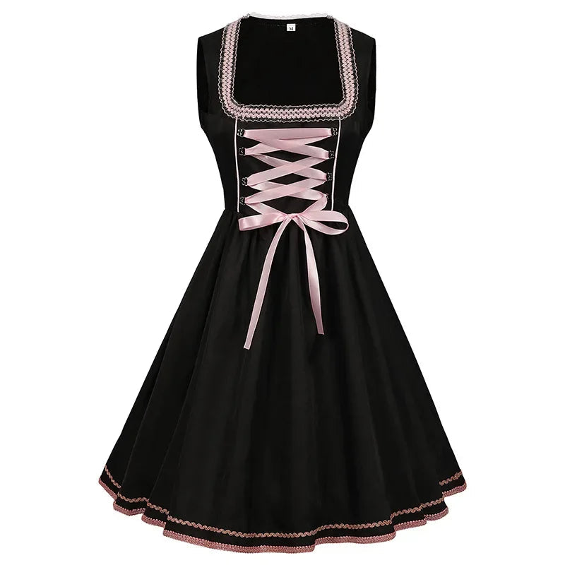 NOUVEAU RICHE Dirndl Trachtenkleid Vintage Stil Große Größen Verstellbar
