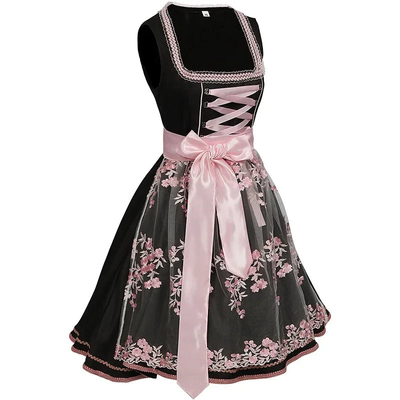 NOUVEAU RICHE Dirndl Trachtenkleid Vintage Stil Große Größen Verstellbar