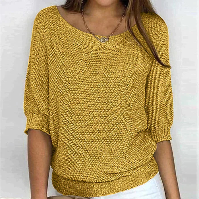 NOUVEAU RICHE Weicher Damenpullover Oversize Komfort Warm Für Freizeit gelb
