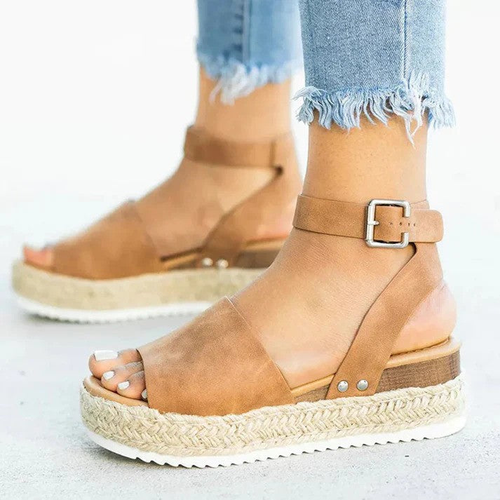 NOUVEAU RICHE Luma | Elegante Damen-Sommersandalen – Handgefertigte Qualität & komfortabler Sitz Braun