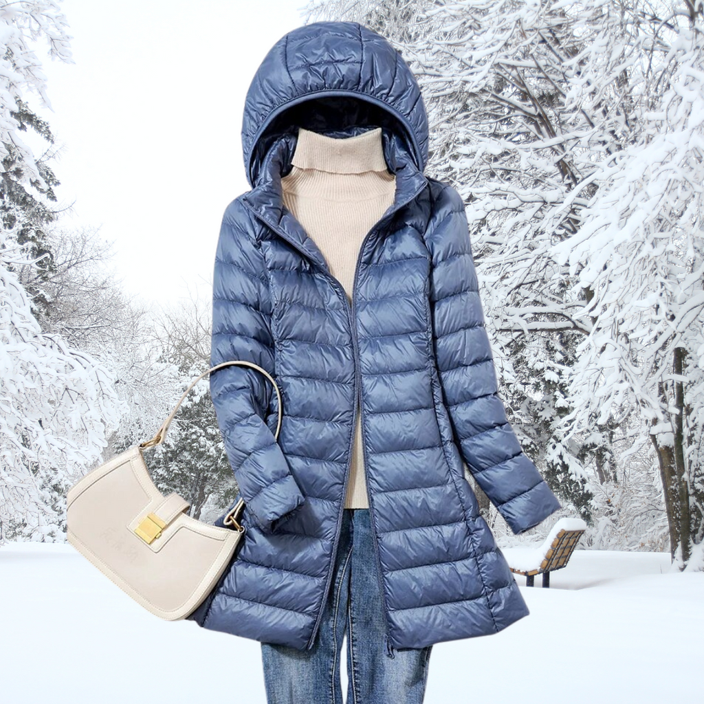NOUVEAU RICHE Ultraleichte Daunenjacke Winddicht Und Wasserabweisend Leichte Wärme Blau