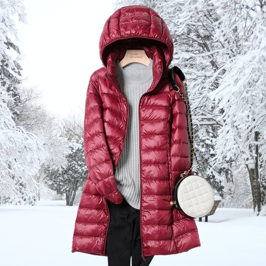 NOUVEAU RICHE Ultraleichte Daunenjacke Winddicht Und Wasserabweisend Leichte Wärme Bordeaux