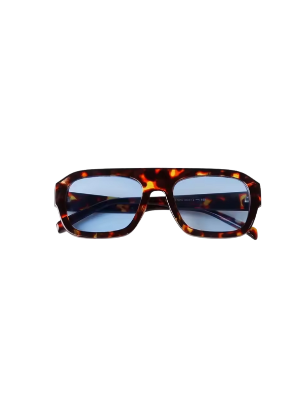 NOUVEAU RICHE Retro Sonnenbrille Pilotenstil UV400 Schutz Vintage Flair Blau