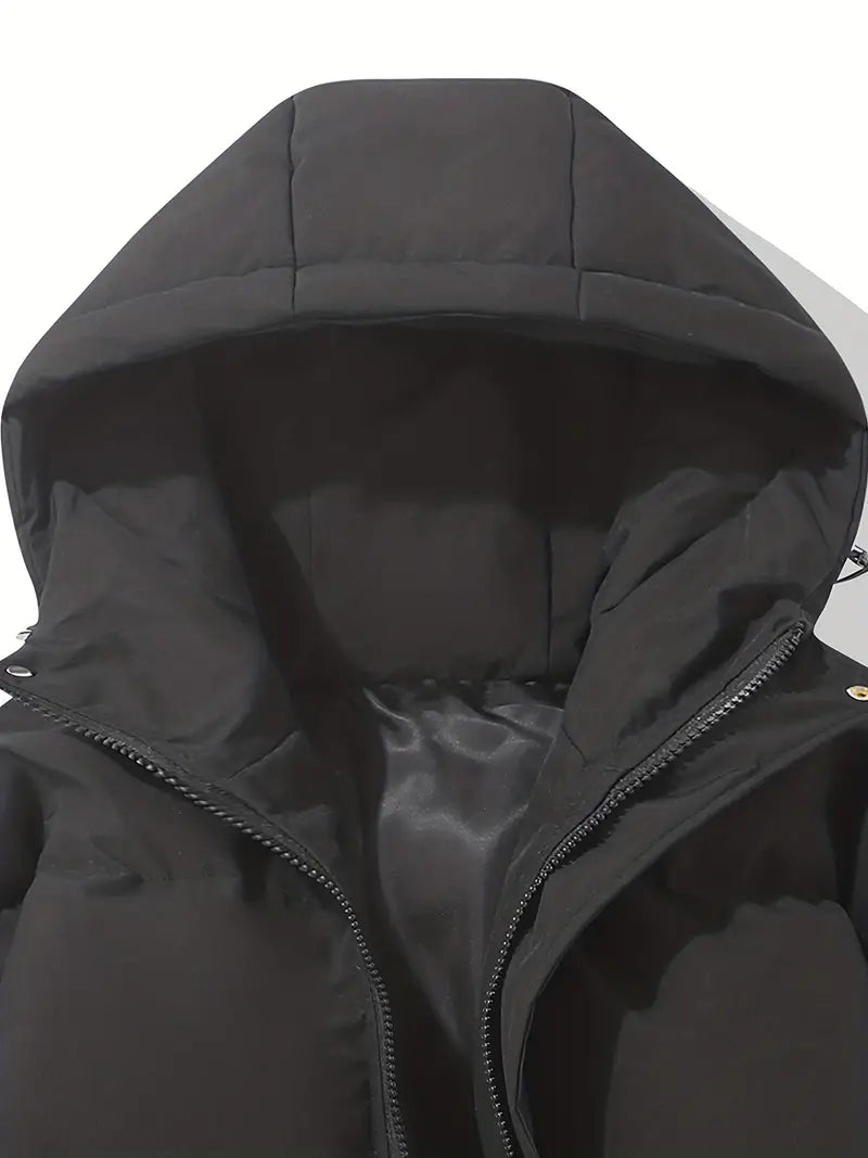 NOUVEAU RICHE Kapuzenjacke Klassisches Design Warme Winterjacke Winter