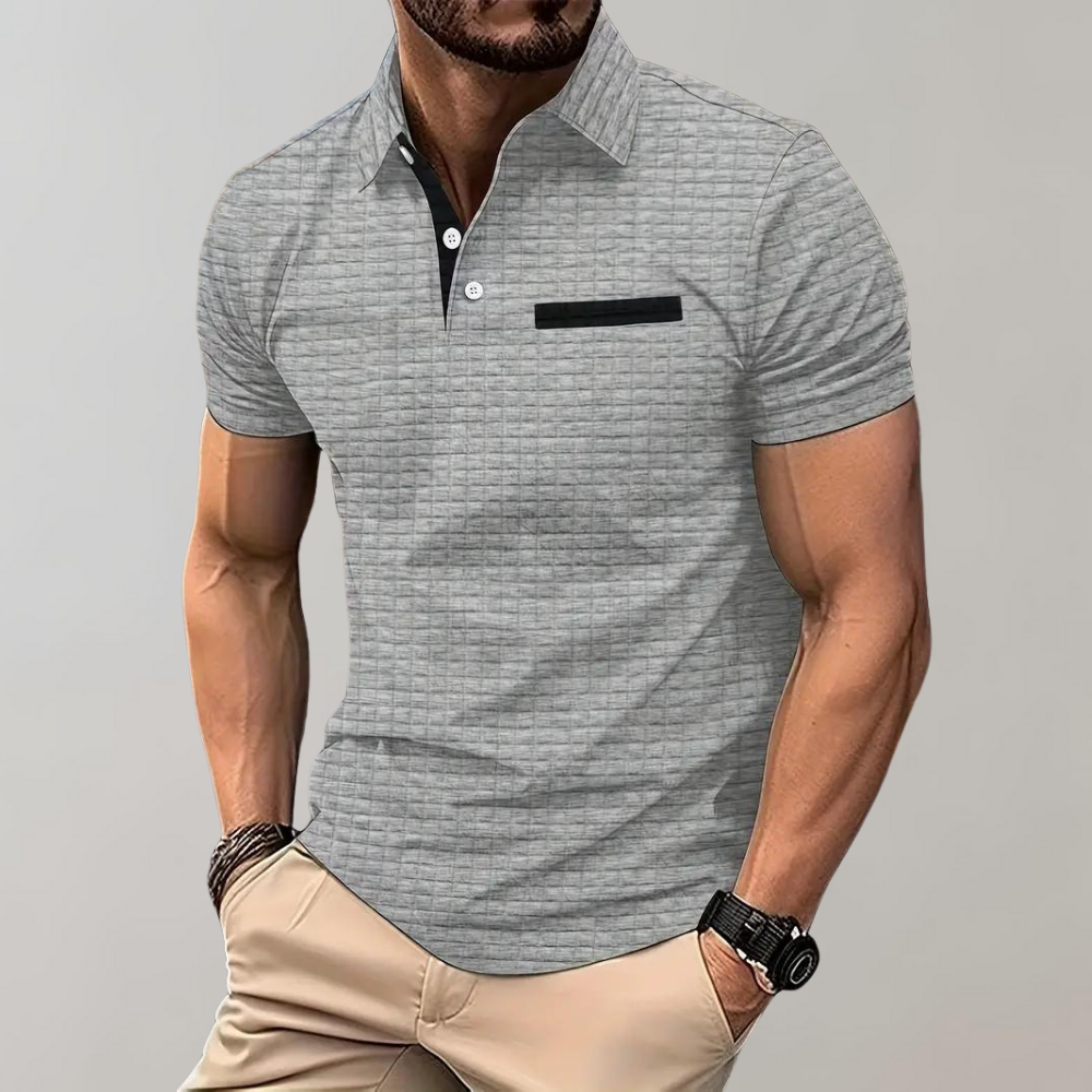 NOUVEAU RICHE Poloshirt Baumwolle Größe M Vielseitig Alltag Bürolook Hellgrau