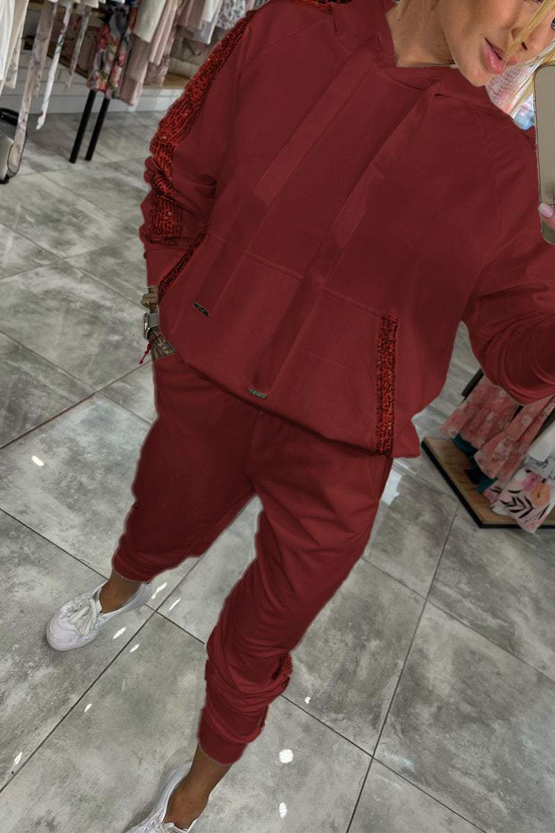 NOUVEAU RICHE Damen Herfst Set Vielseitig Für Alltag Und Freizeit Rood