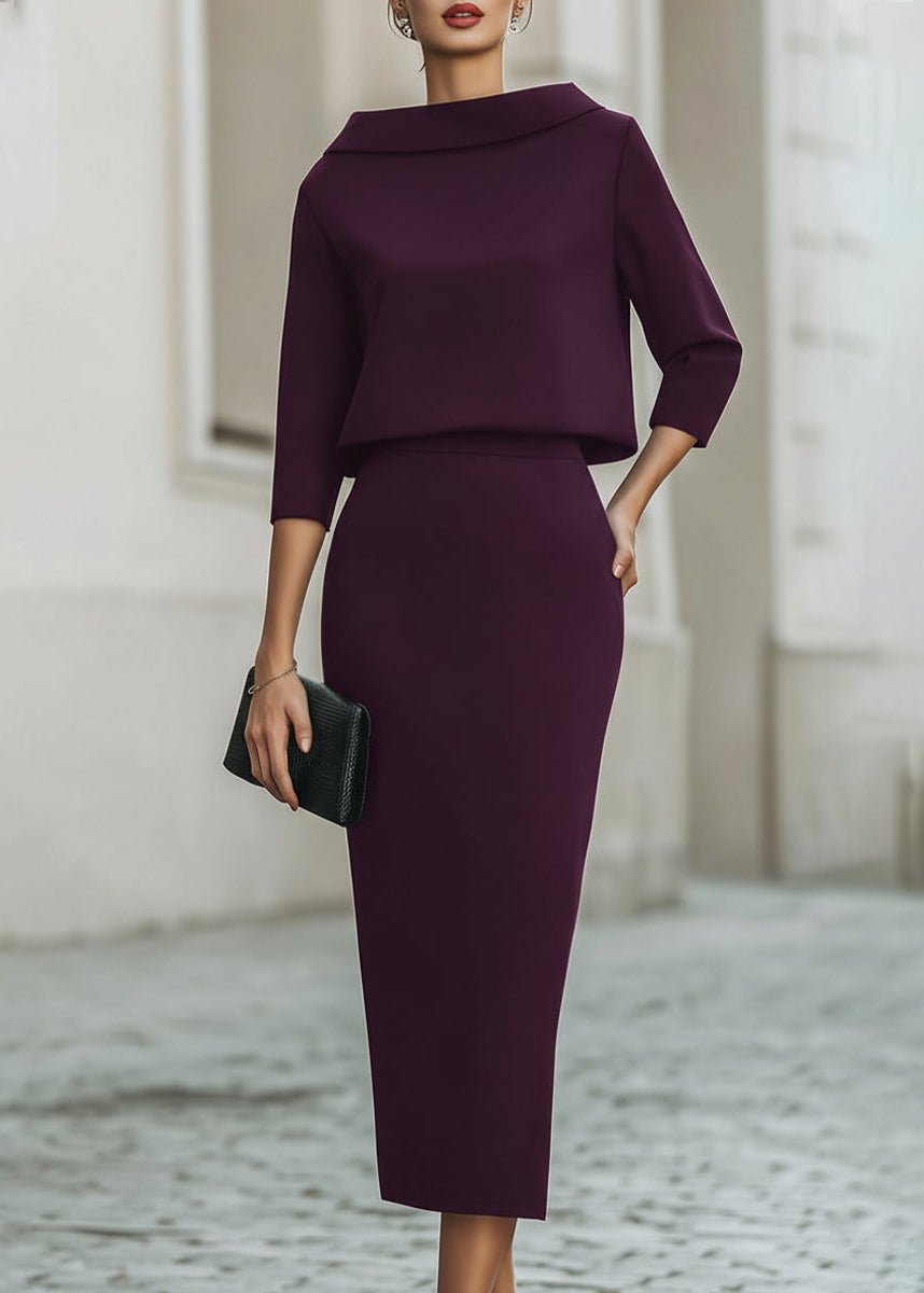NOUVEAU RICHE Sophé | Elegantes und zeitloses Damen zweiteiliges Set Lila
