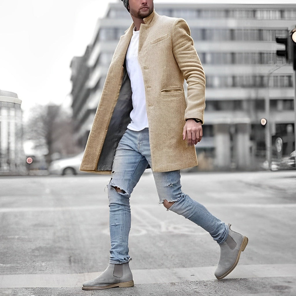 NOUVEAU RICHE Herrenjacke Elegante Vielseitige Für Formelle Anlässe Beige