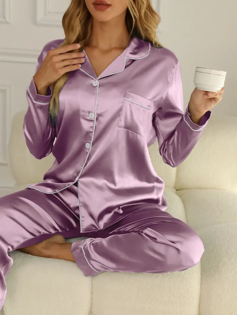 NOUVEAU RICHE Pyjama Set Damen Hautfreundliches Material Bequeme Passform