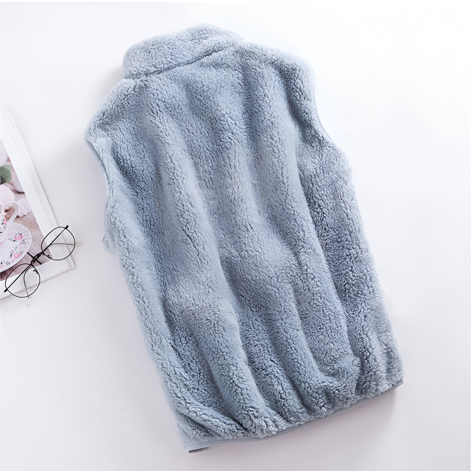 NOUVEAU RICHE Damen Fleece Weste – Ärmellose Polar Fleece Winterweste für Kalte Tage
