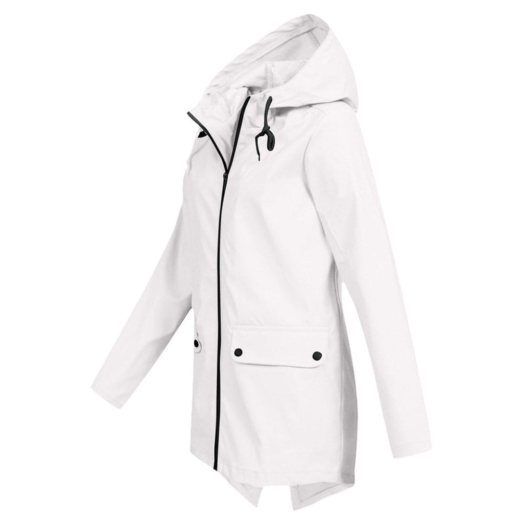 NOUVEAU RICHE Damen Regenjacke Kapuze Wasserdichte Modisch Durch Den Regen