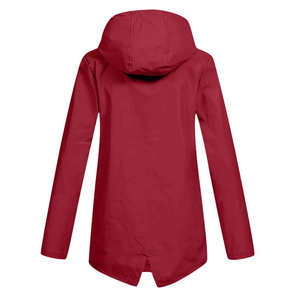 NOUVEAU RICHE Damen Regenjacke Kapuze Wasserdichte Modisch Durch Den Regen